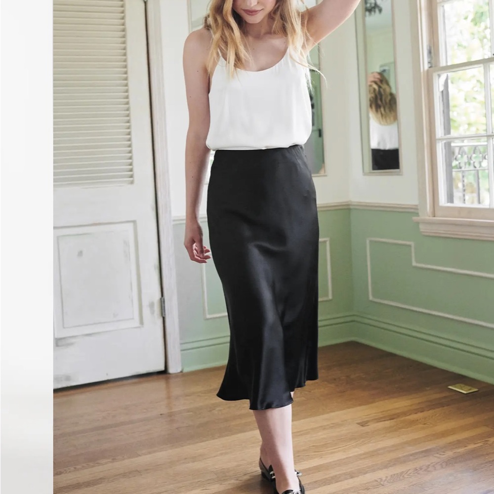 Quince Washable 100% Silk Slip Skirt